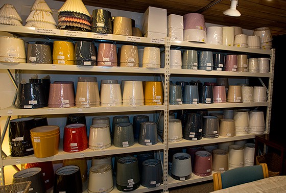 runde cylinderformede lampeskærme - i mange størrelser og farver