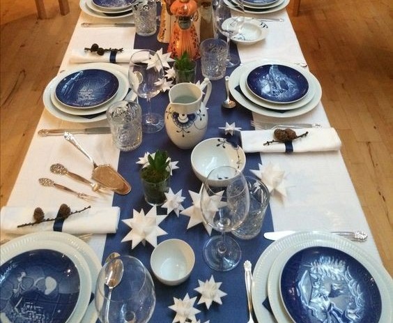 Setting the table with plates